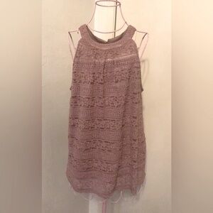 🥂Monteau Pink Lace Sleeveless Blouse- Large Bust (37-39)